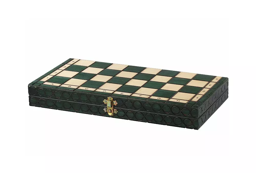 SZACHY KRÓLEWSKIE ŚREDNIE (35x35cm) kolor zielony