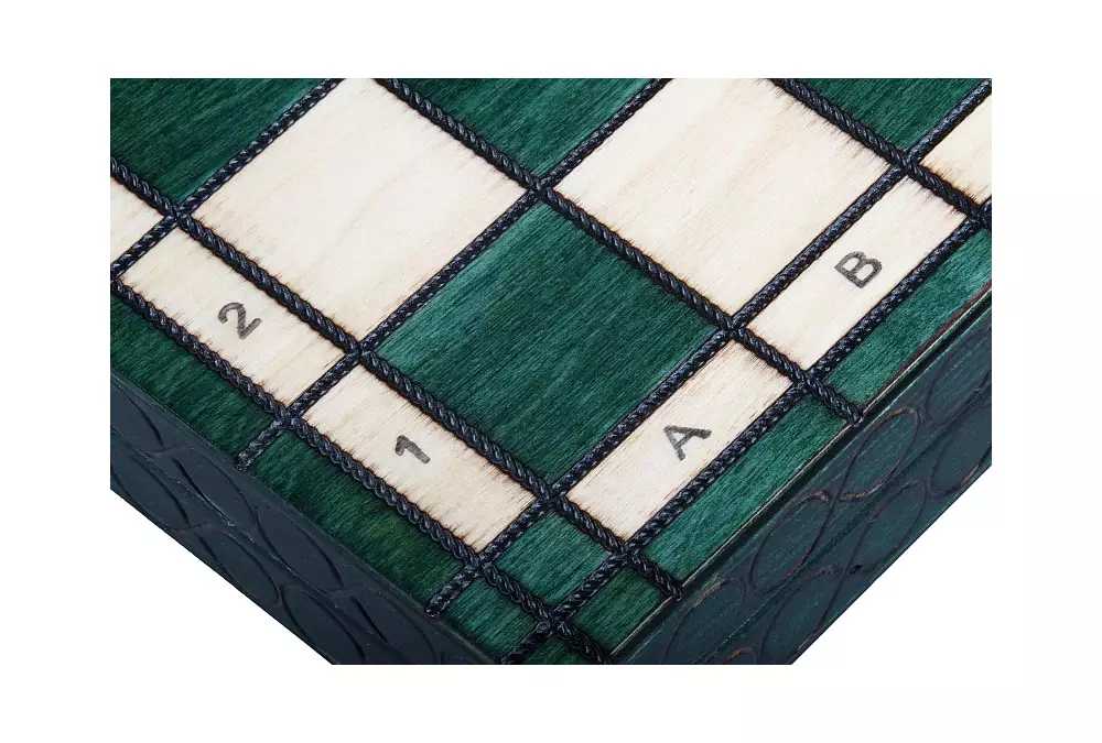 SZACHY KRÓLEWSKIE ŚREDNIE (35x35cm) kolor zielony