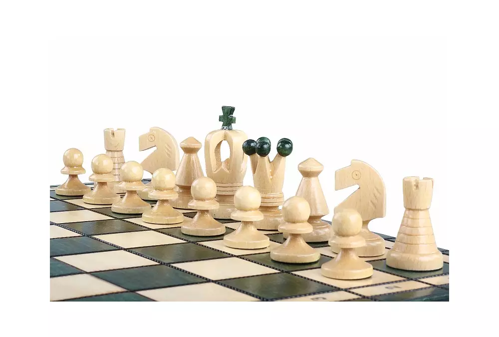 SZACHY KRÓLEWSKIE ŚREDNIE (35x35cm) kolor zielony