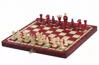 SZACHY KRÓLEWSKIE ŚREDNIE (34x34cm) wiśnia