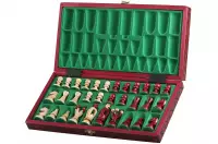 SZACHY KRÓLEWSKIE ŚREDNIE (34x34cm) wiśnia