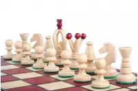 SZACHY KRÓLEWSKIE ŚREDNIE (34x34cm) wiśnia