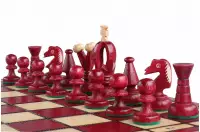 SZACHY KRÓLEWSKIE ŚREDNIE (34x34cm) wiśnia