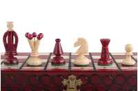 SZACHY KRÓLEWSKIE ŚREDNIE (34x34cm) wiśnia