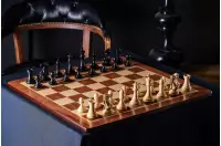Deska szachowa nr 6 (bez opisu) paduk/klon (intarsja) - okrągłe rogi