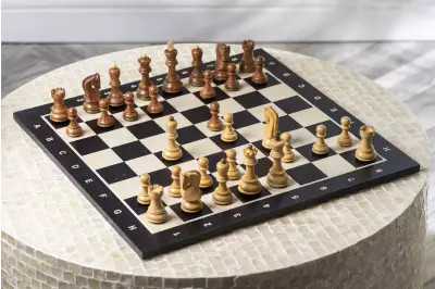 Figury szachowe Zagreb Akacja indyjska/Bukszpan 3,5 cala