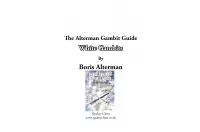The Alterman Gambit Guide - White Gambits by Boris Alterman (miękka okładka)