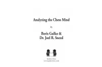 Analyzing the Chess Mind by Boris Gulko and Dr. Joel R. Sneed (twarda okładka)
