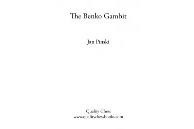 The Benko Gambit by Jan Pinksi (miękka okładka)