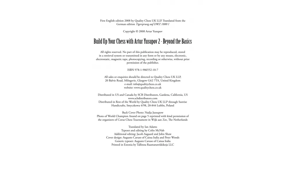 Build up your Chess 2 by Artur Yusupov (twarda okładka)