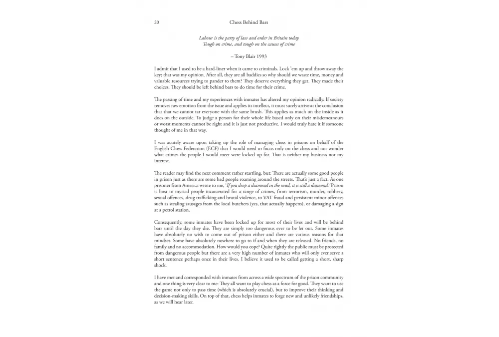 Chess Behind Bars by Carl Portman (twarda okładka)