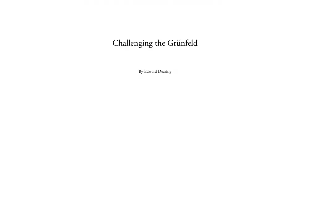 Challenging the Grunfeld by Edward Dearing (miękka okładka)