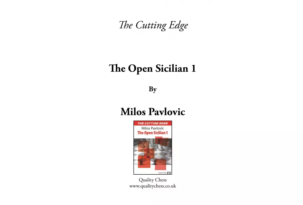 The Cutting Edge 1 - The Open Sicilian 1 by Milos Pavlovic (miękka okładka)