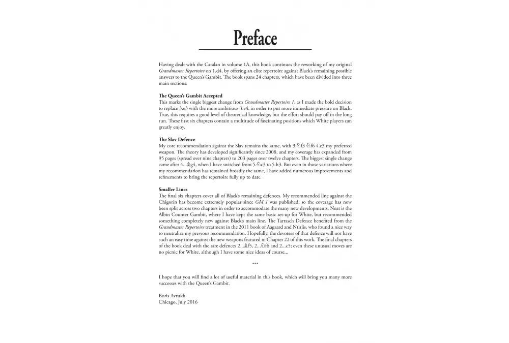 Grandmaster Repertoire 1B – The Queen’s Gambit by Boris Avrukh (twarda okładka)