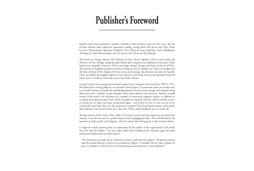 Key Elements of Chess Tactics by Georgy Lisitsin (twarda okładka)