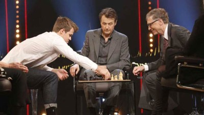pojedynek szachowy Gates - Magnus Carlsen